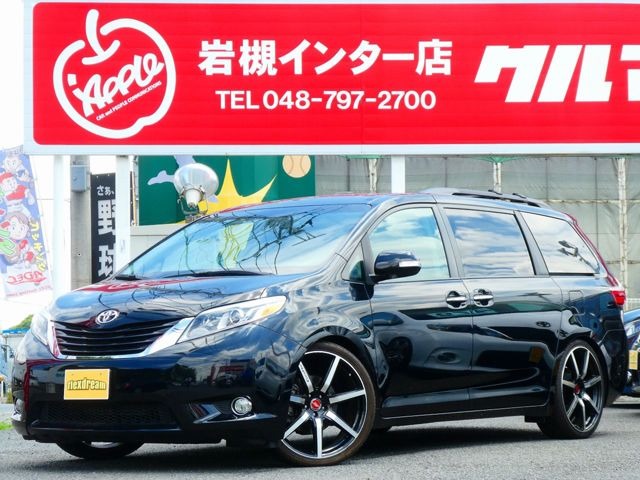 米国トヨタ 米国トヨタシエナ 新並リミテッド 茶革 車高調 後席モニタ 15 ブラック 中古車情報 中古車買取 中古車査定のアップル